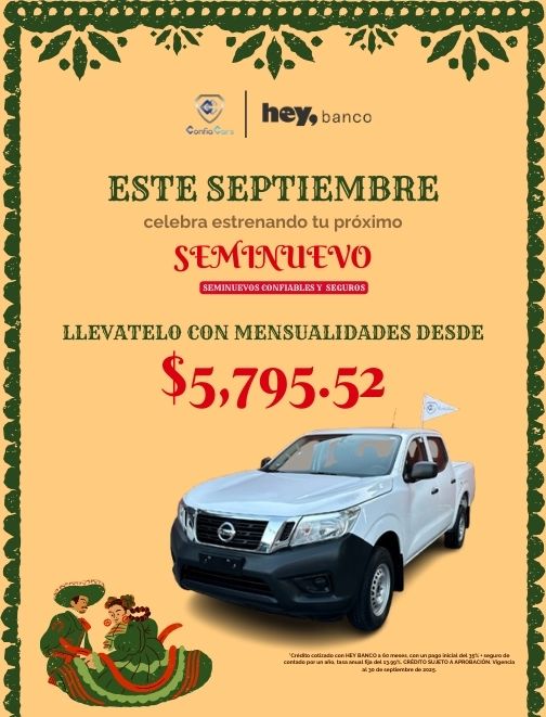 FINANCIAMIENTO NP300 HEY BANCO SEPTIEMBRE CEL