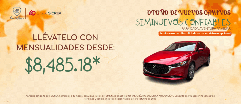 FINANCIAMIENTO MAZDA OCTUBRE 2025