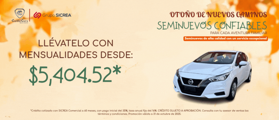 FINANCIAMIENTO VERSA OCTUBRE 2025
