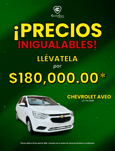PRECIO AVEO 2020 ABRIL 2026 CEL