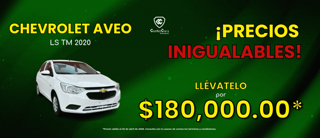 PRECIO AVEO 2020 ABRIL 2026 PC